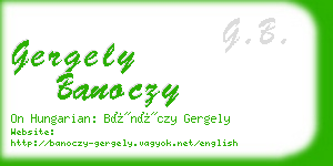 gergely banoczy business card